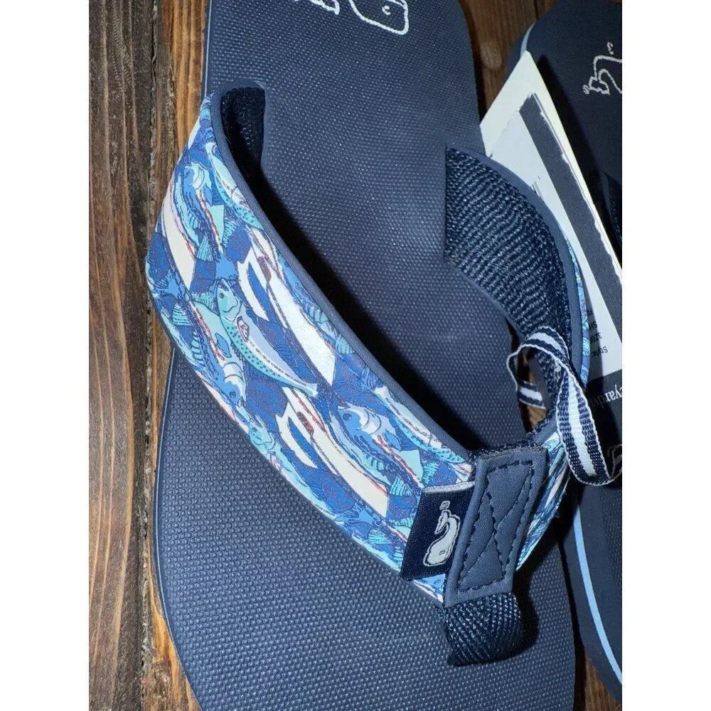NWT Vineyard Vines Fish Derby Classic‎ Flip Flop Size 3